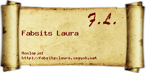 Fabsits Laura névjegykártya